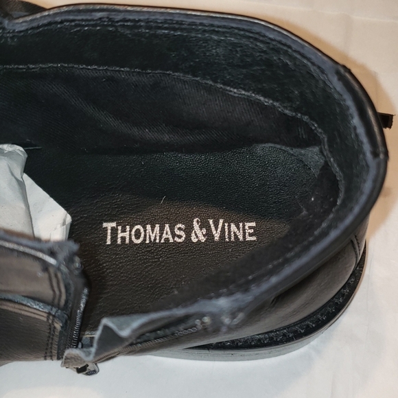 Thomas & Vine Slouchy Leather Boot NEW Men's 14 BLACK - Picture 16 of 16